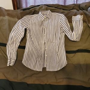 LL Bean, long sleeve, form fitting, button shirt